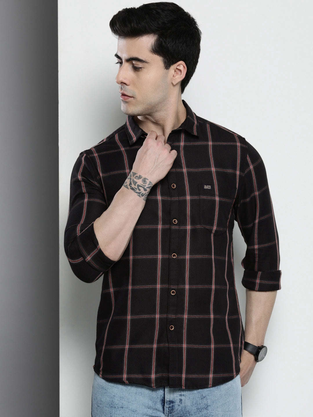 Shop Men Checked Shirt Online.