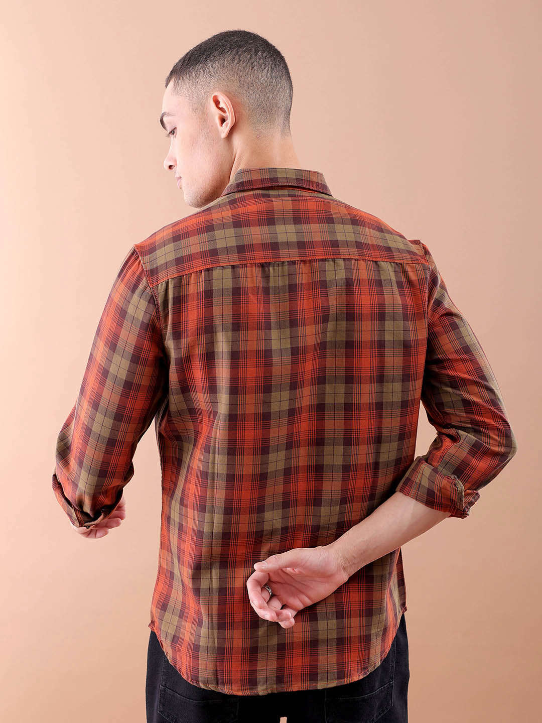 Shop Men Checked Shirt Online.