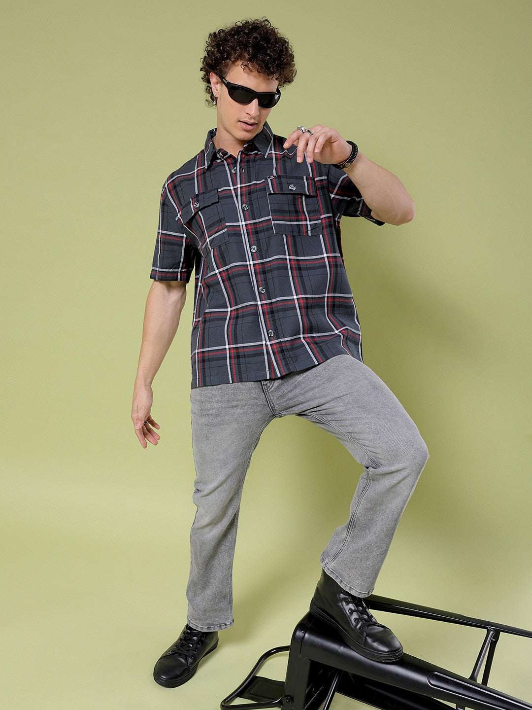 Shop Men Checked Shirt Online.