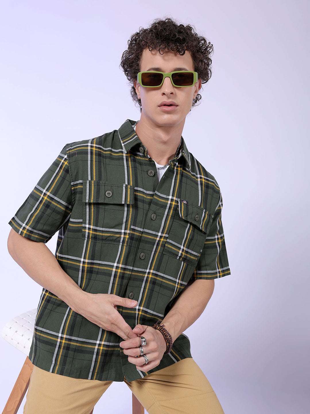 Shop Men Checked Shirt Online.