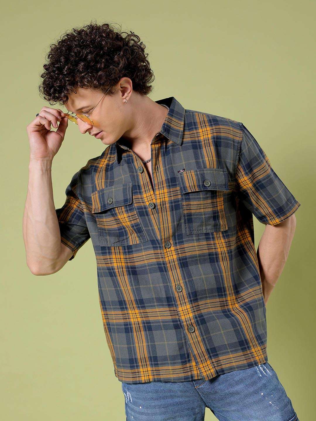 Shop Men Checked Shirt Online.