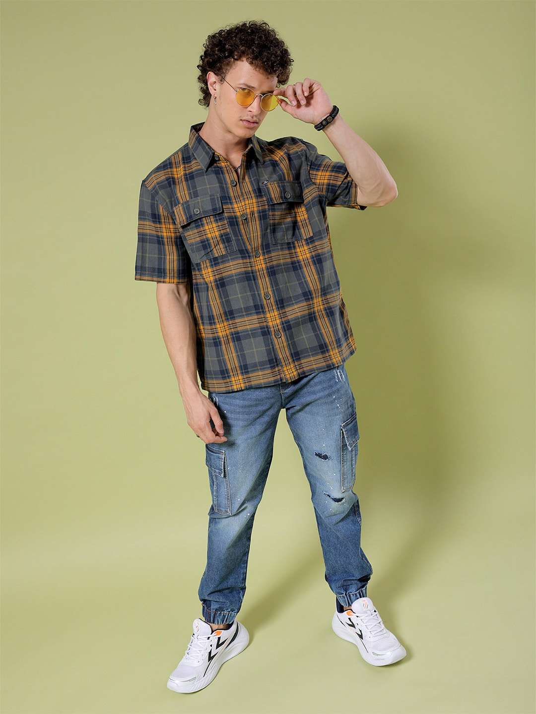 Shop Men Checked Shirt Online.