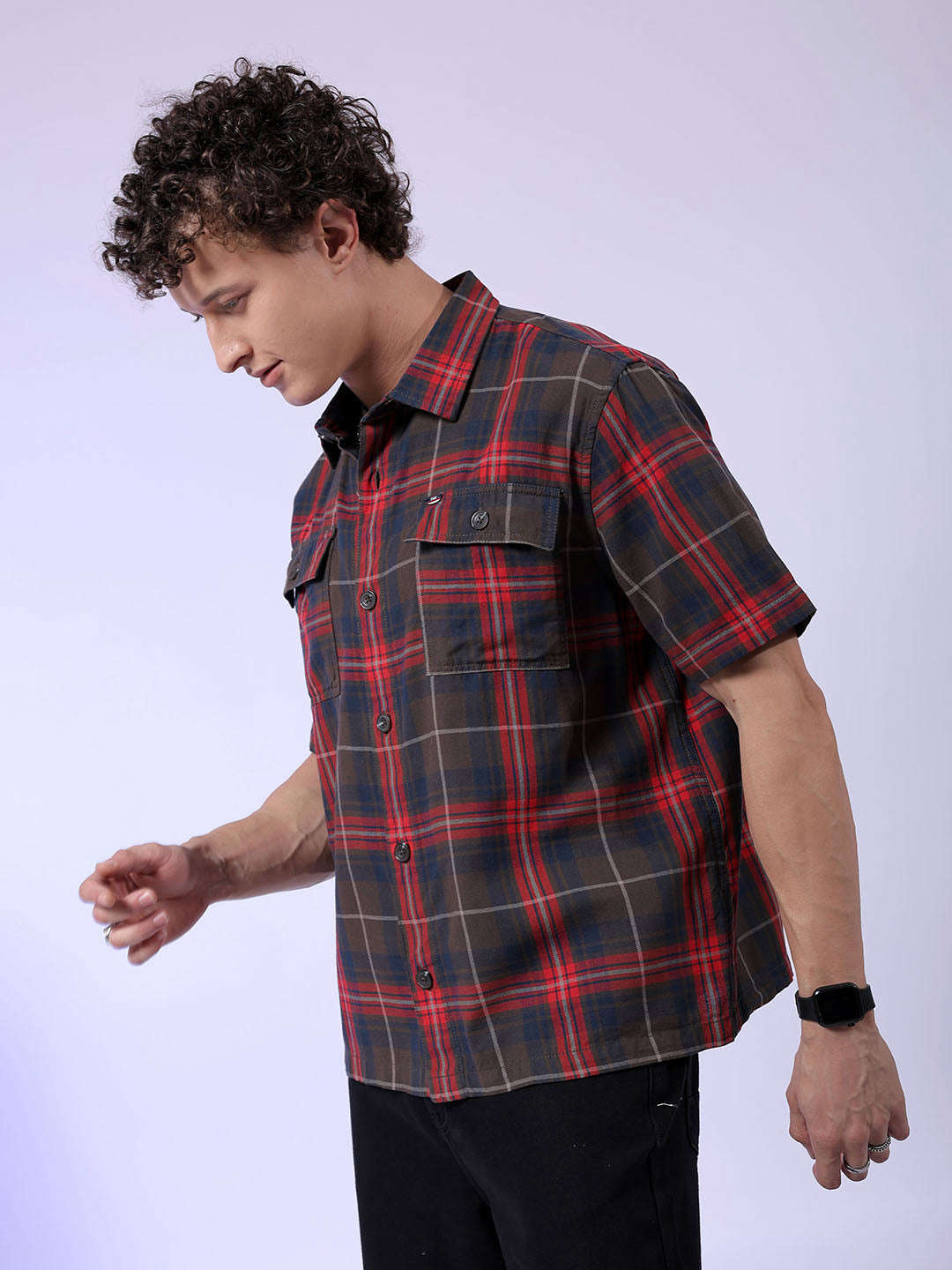 Shop Men Checked Shirt Online.