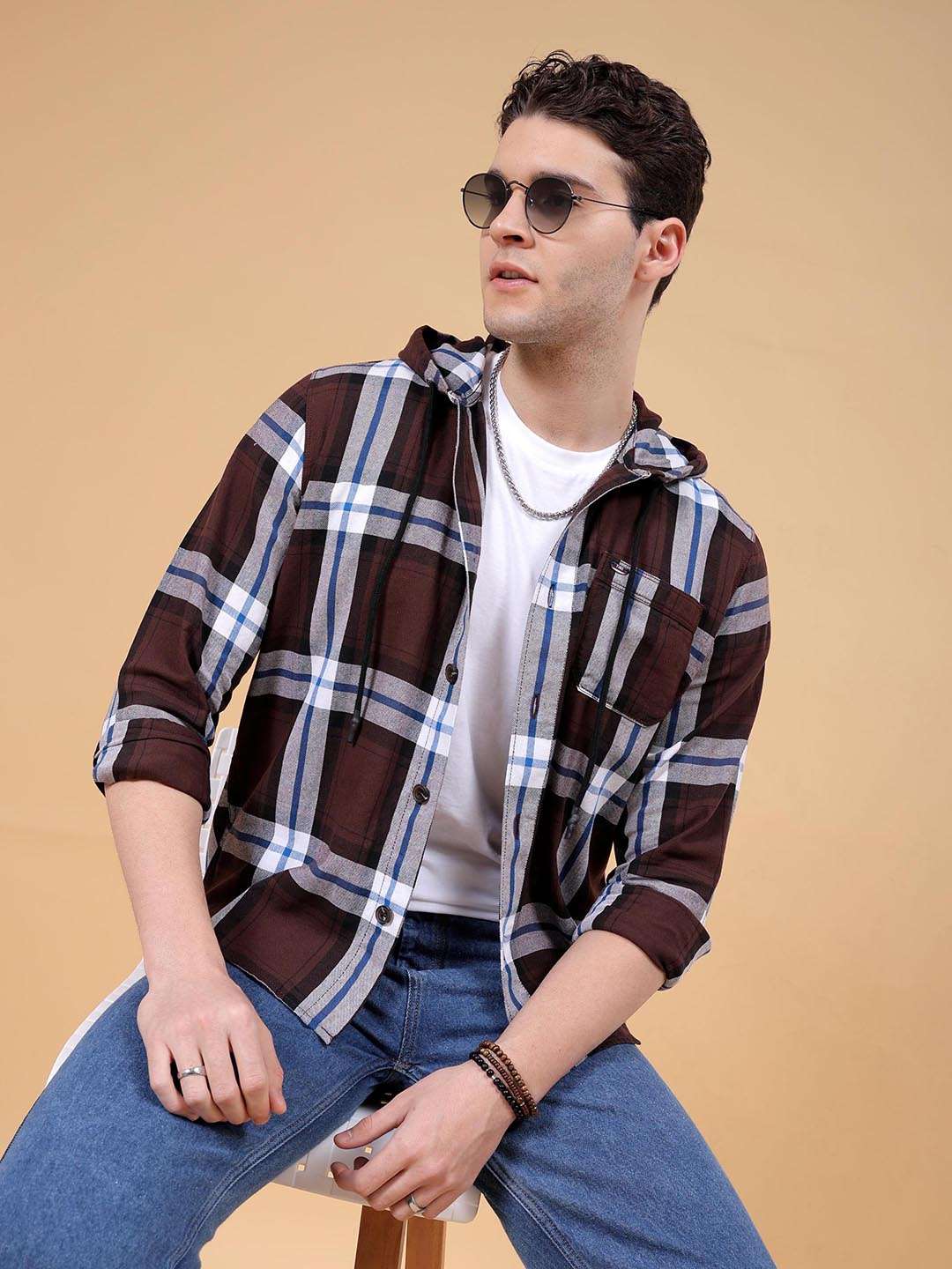 Shop Men Checked Shirt Online.