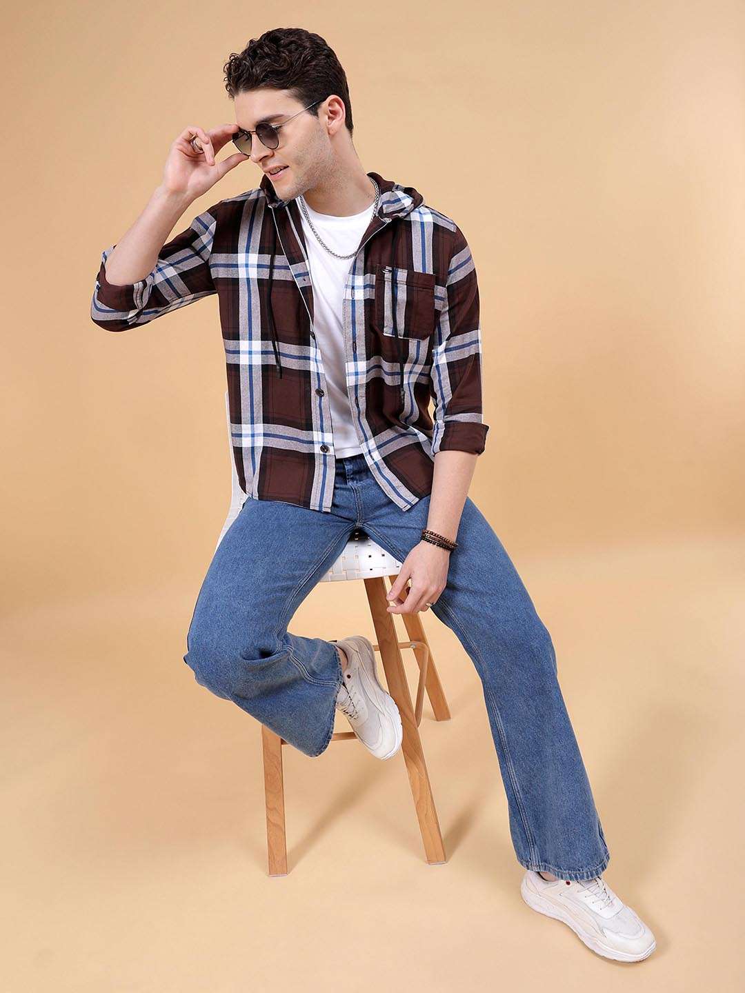 Shop Men Checked Shirt Online.