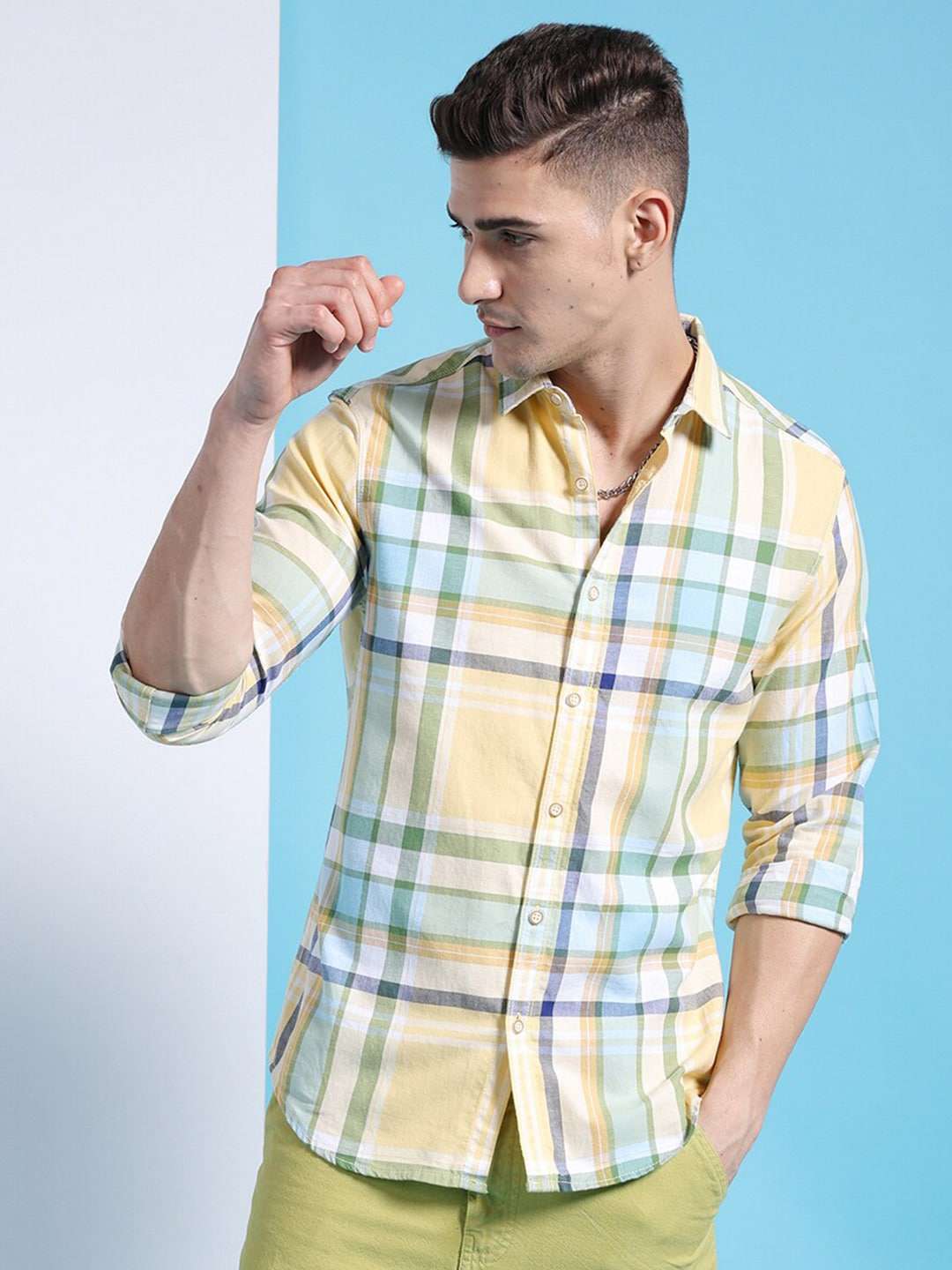 Shop Men Checked Shirt Online.