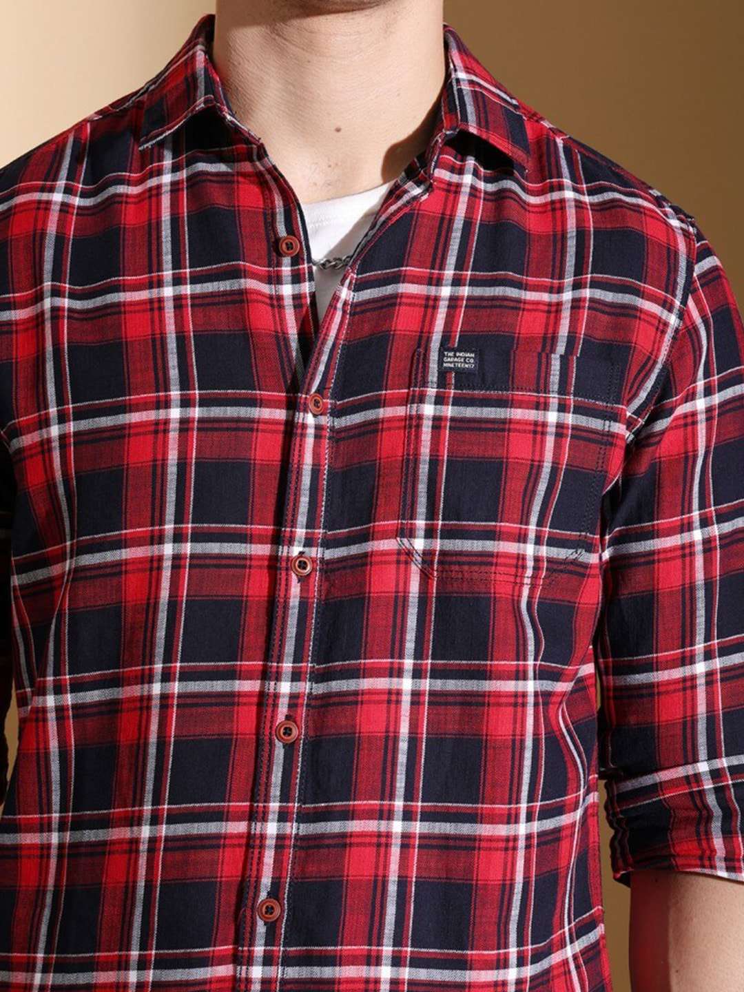 Shop Men Checked Shirt Online.