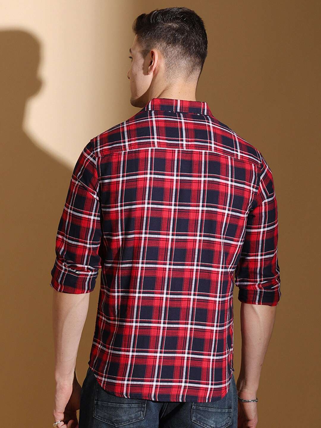 Shop Men Checked Shirt Online.