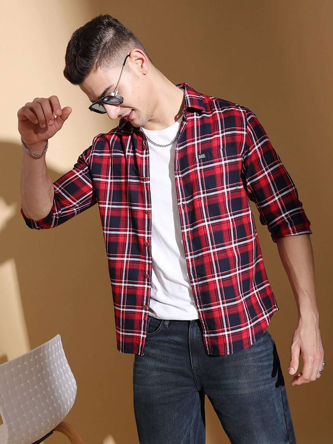 Shop Men Checked Shirt Online.