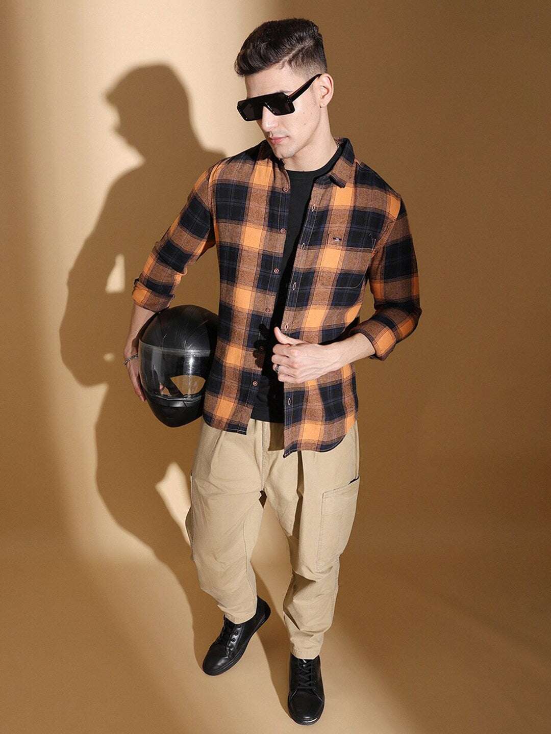 Shop Men Checked Shirt Online.