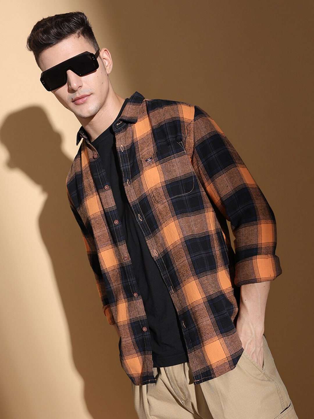 Shop Men Checked Shirt Online.