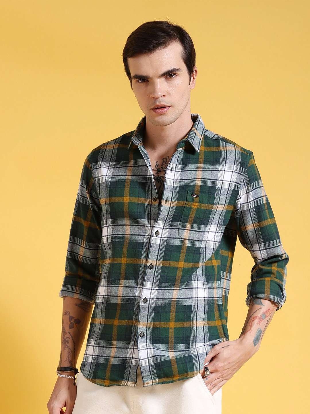 Shop Men Checked Shirt Online.