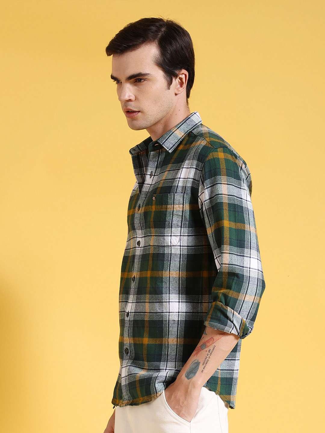 Shop Men Checked Shirt Online.