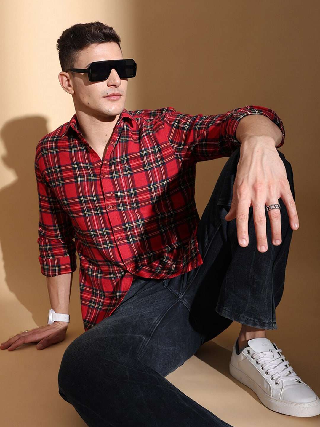 Shop Men Checked Shirt Online.