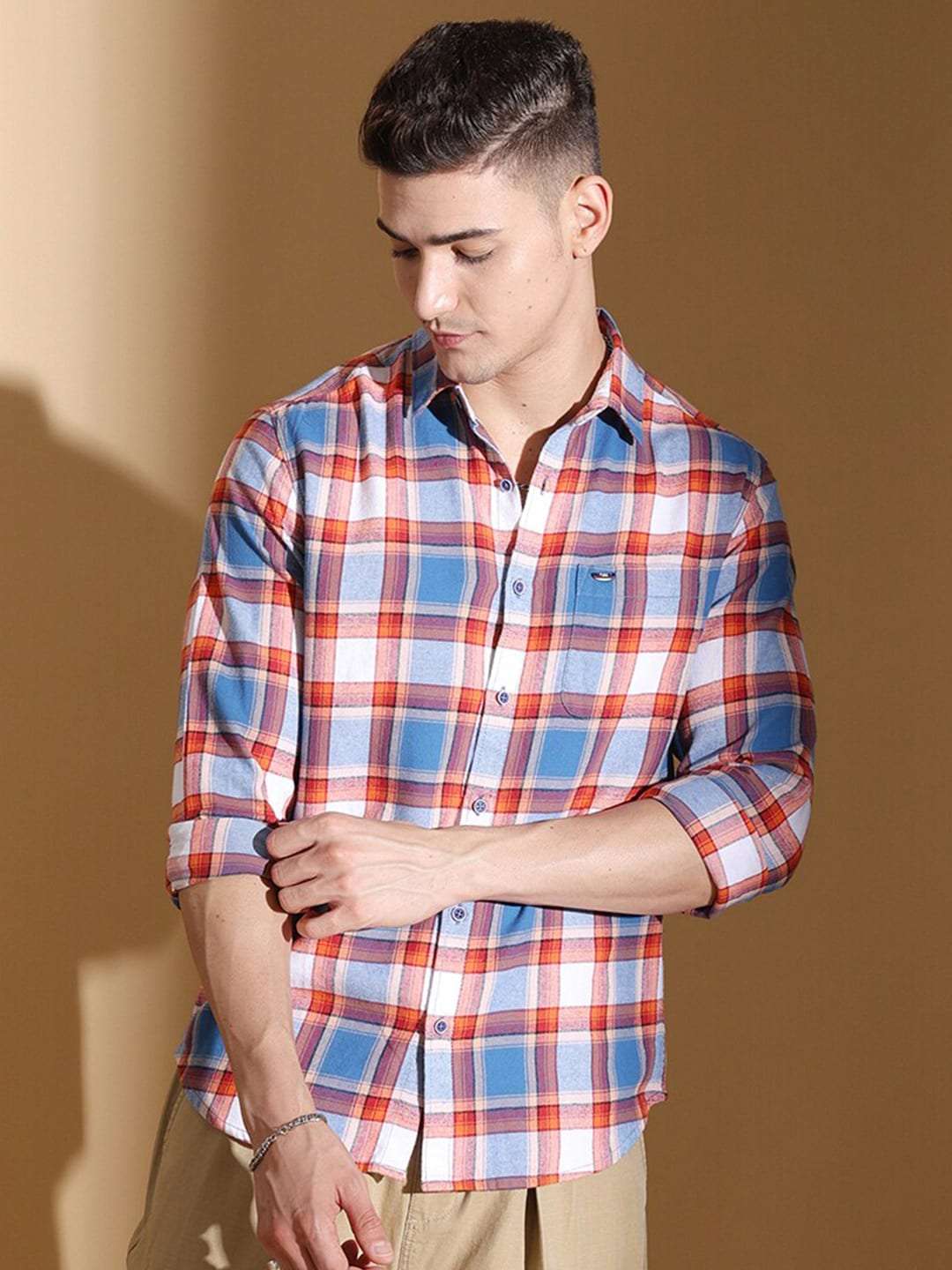 Shop Men Checked Shirt Online.