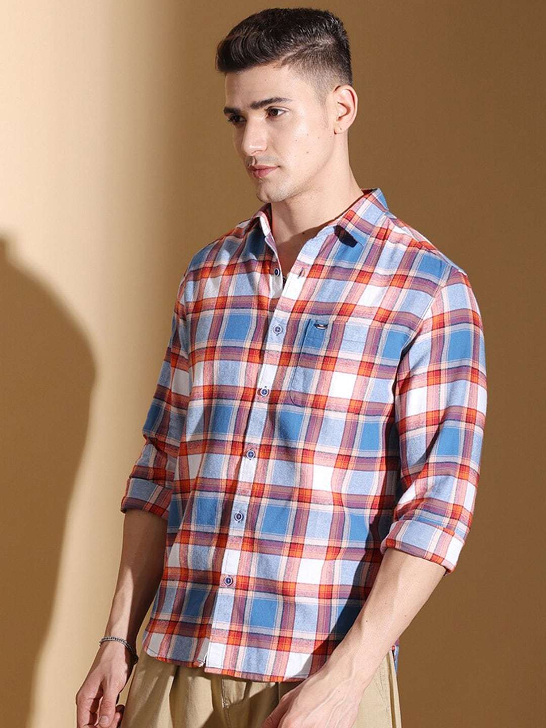 Shop Men Checked Shirt Online.