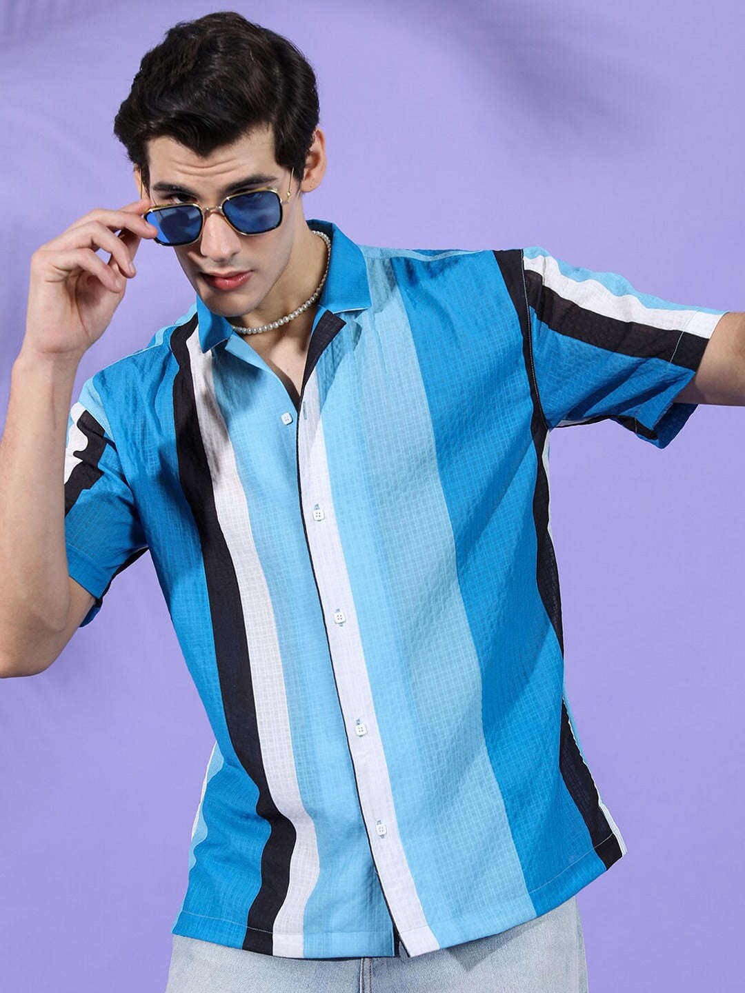 Shop Men Striped Shirt Online.