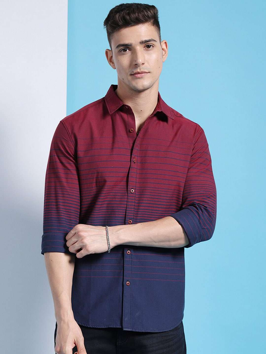 Shop Men Striped Shirt Online.