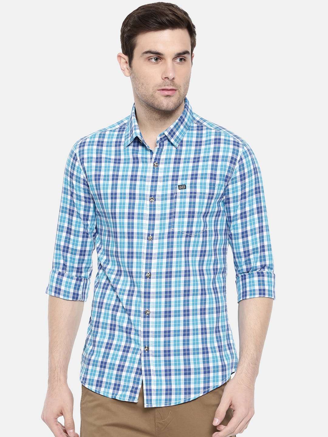 Shop Men Casual Checked Shirt Online.