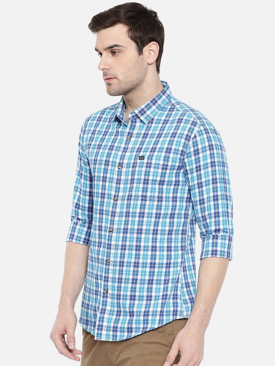 Shop Men Casual Checked Shirt Online.