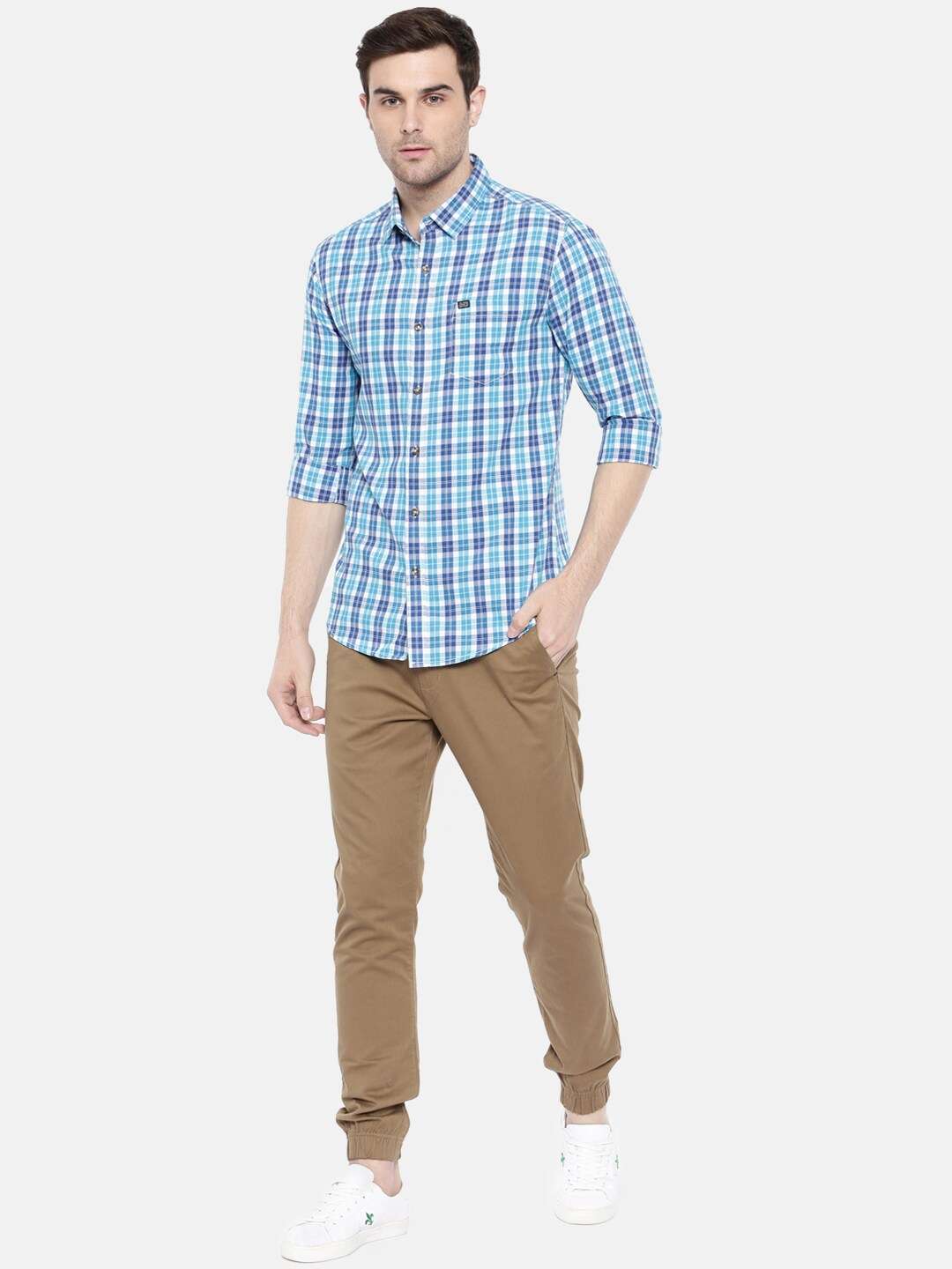 Shop Men Casual Checked Shirt Online.