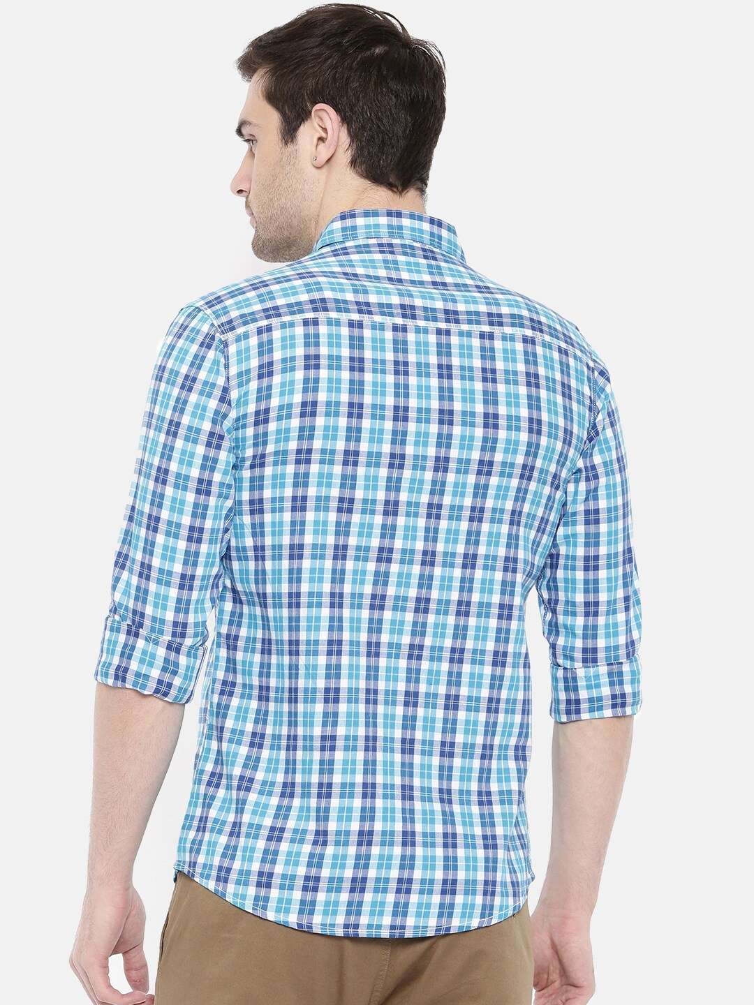 Shop Men Casual Checked Shirt Online.