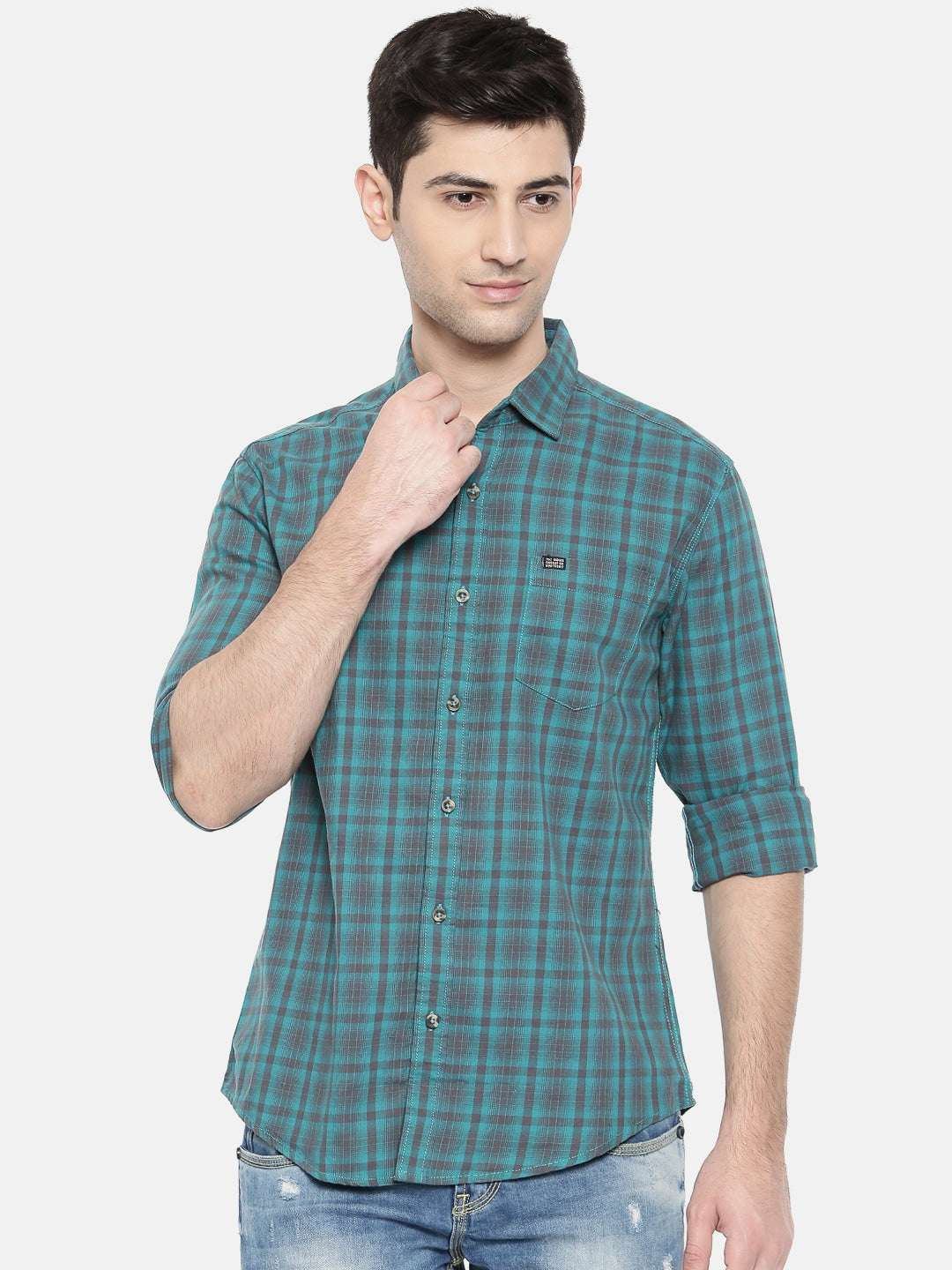 Shop Men Casual Checked Shirt Online.