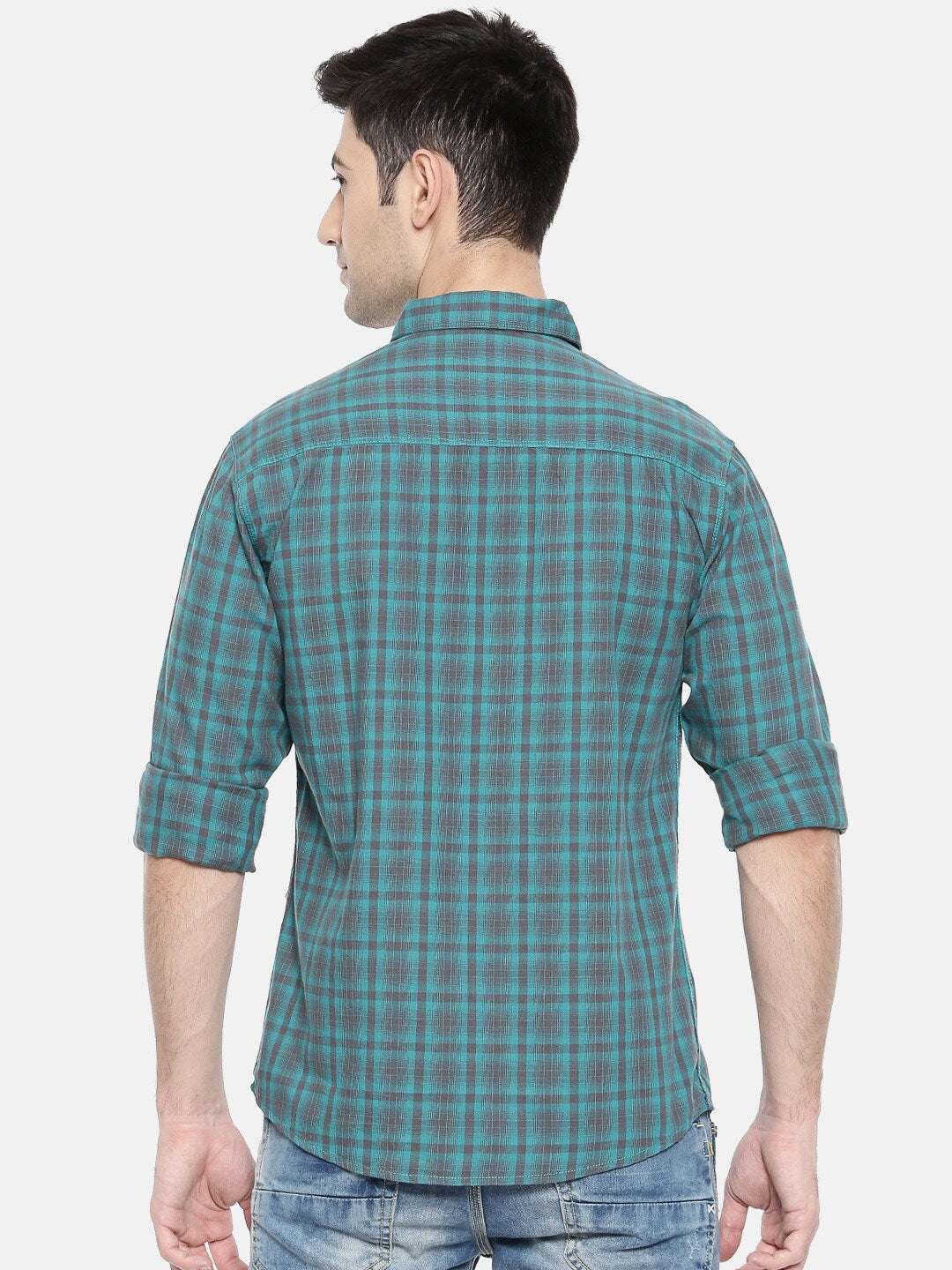 Shop Men Casual Checked Shirt Online.