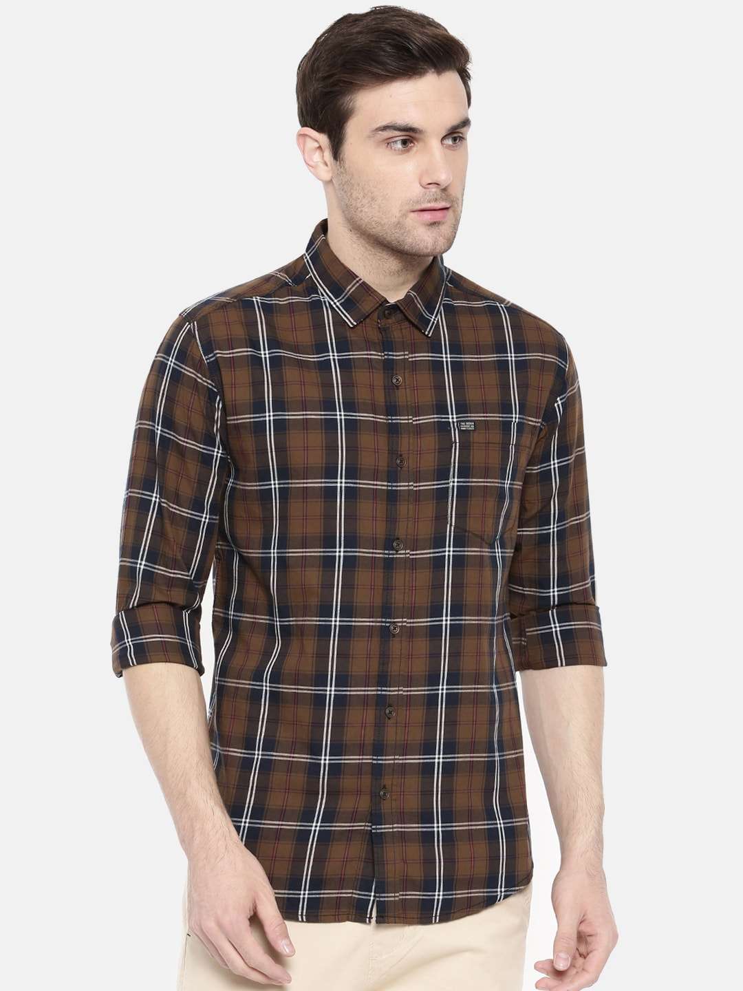 Shop Men Casual Checked Shirt Online.