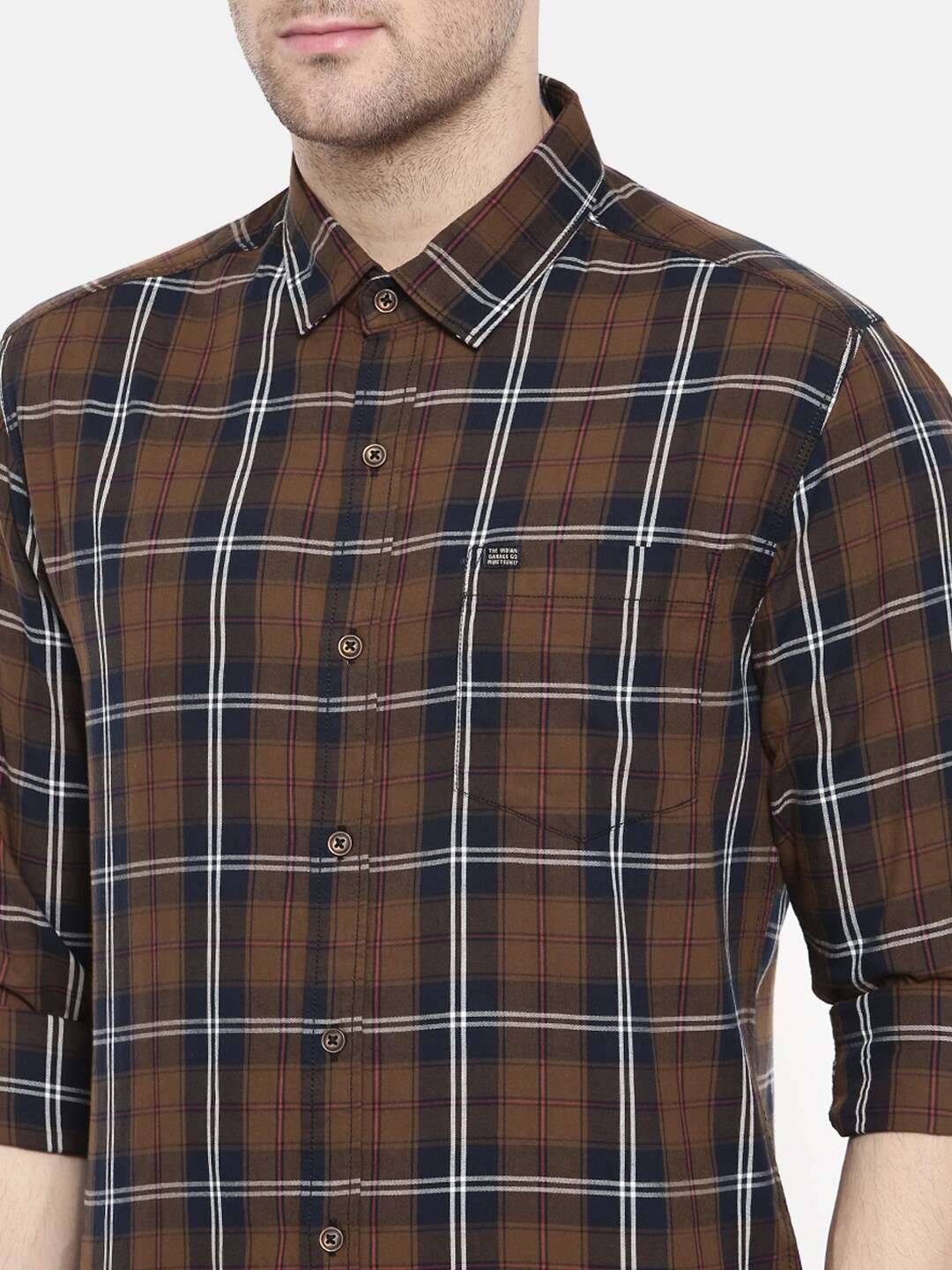 Shop Men Casual Checked Shirt Online.