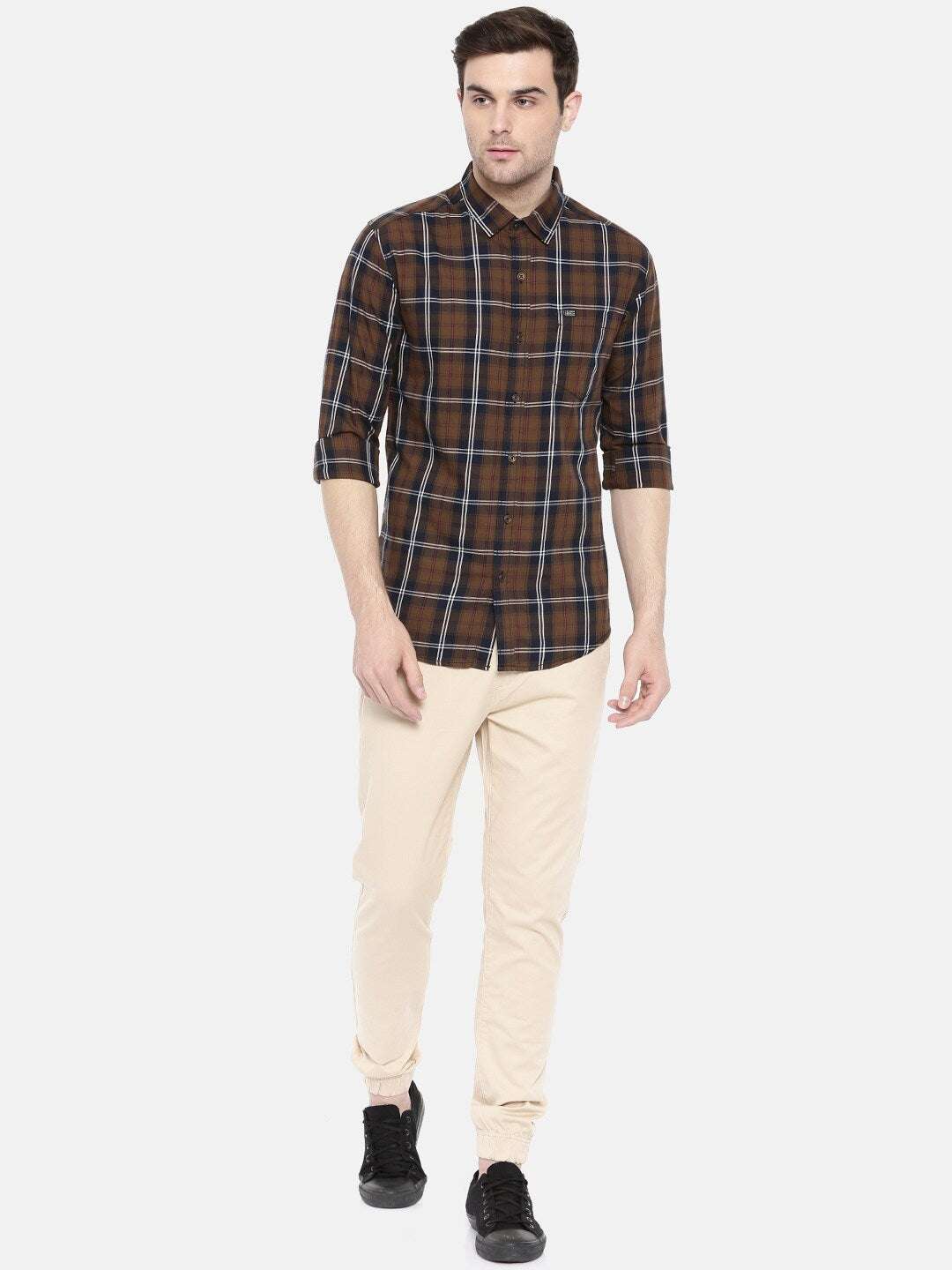 Shop Men Casual Checked Shirt Online.