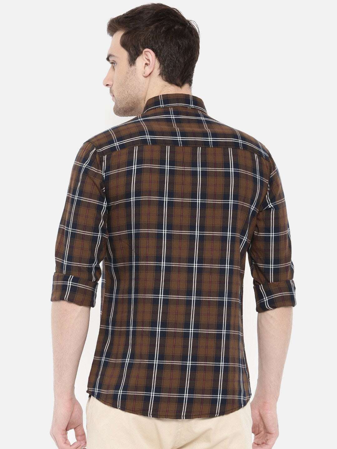 Shop Men Casual Checked Shirt Online.