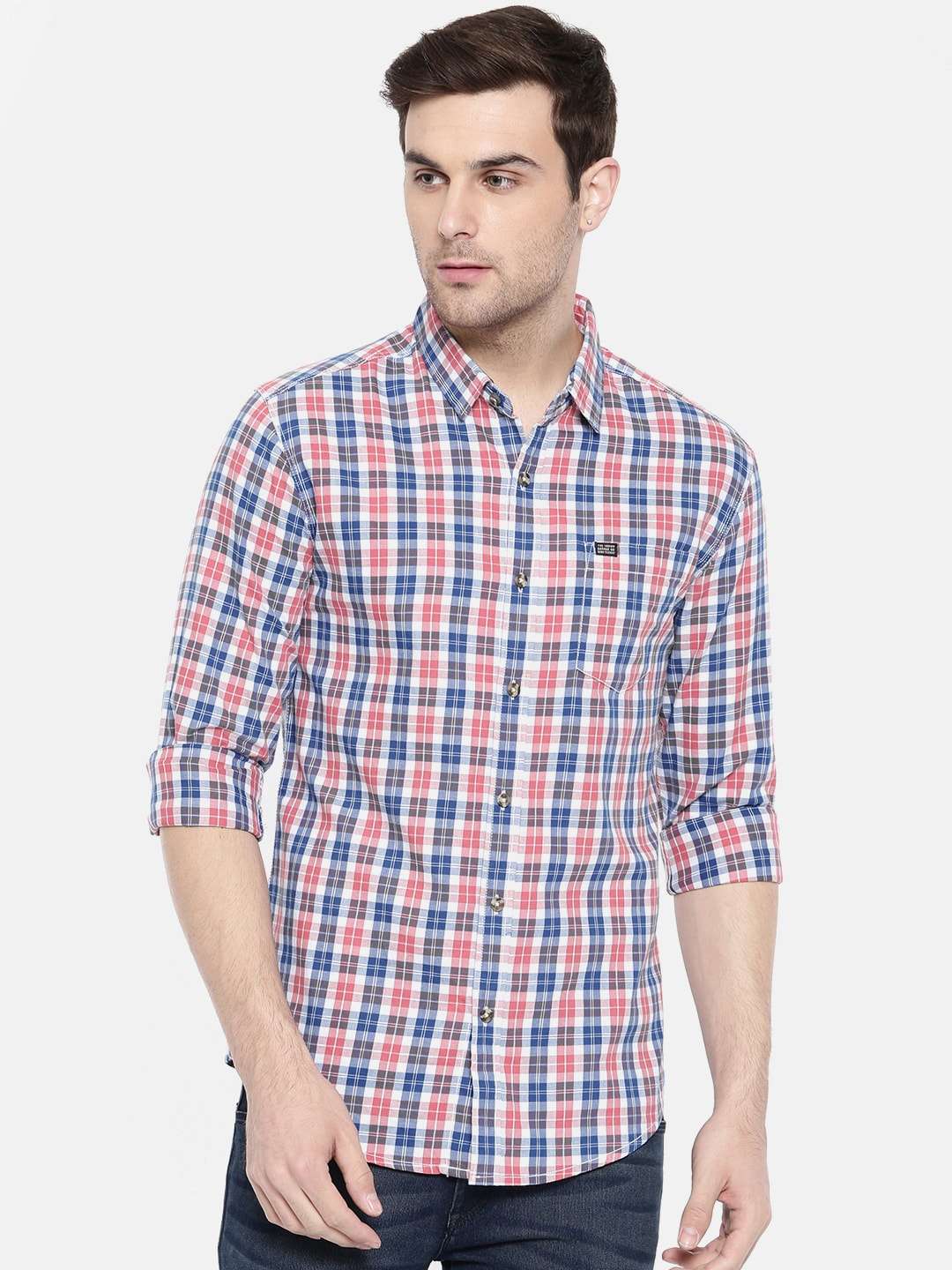 Shop Men Casual Checked Shirt Online.