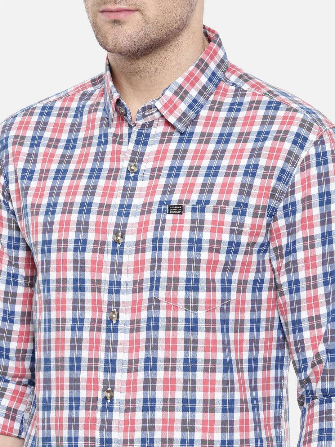 Shop Men Casual Checked Shirt Online.