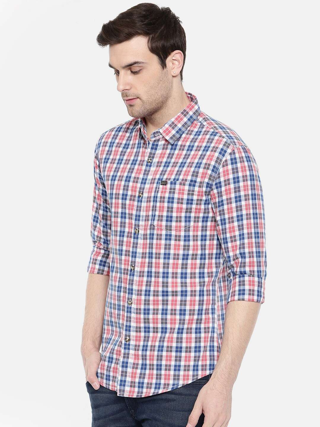 Shop Men Casual Checked Shirt Online.