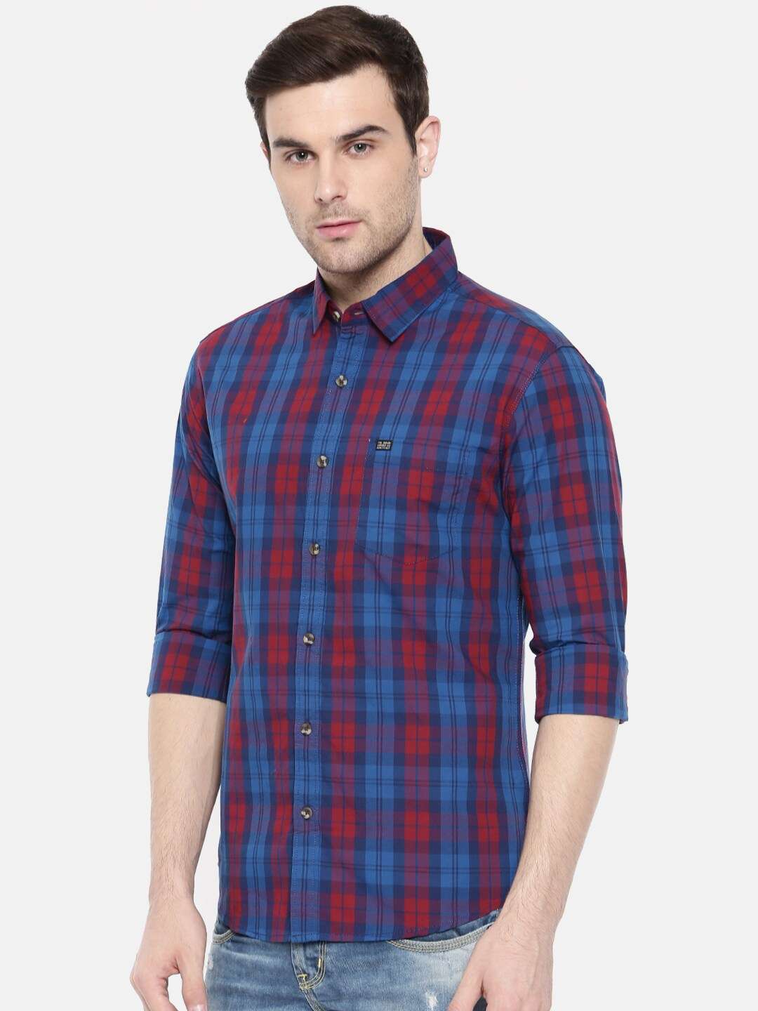 Shop Men Casual Checked Shirt Online.