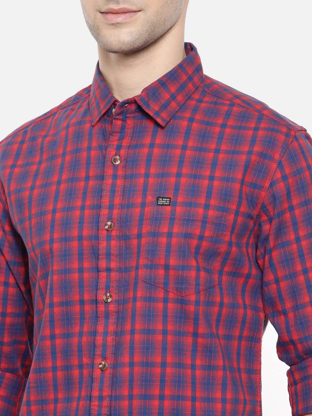 Shop Men Casual Checked Shirt Online.