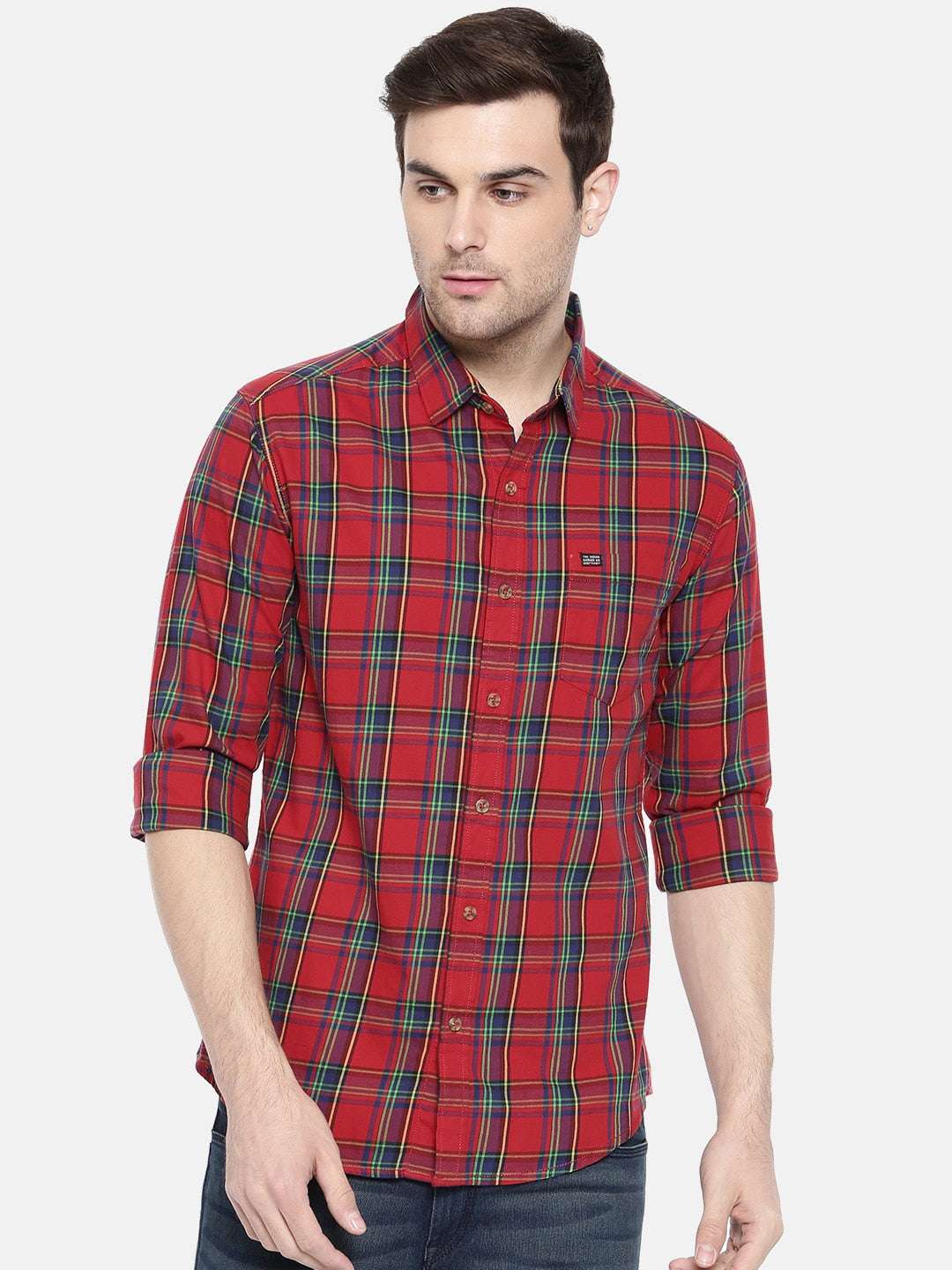 Shop Men Casual Checked Shirt Online.