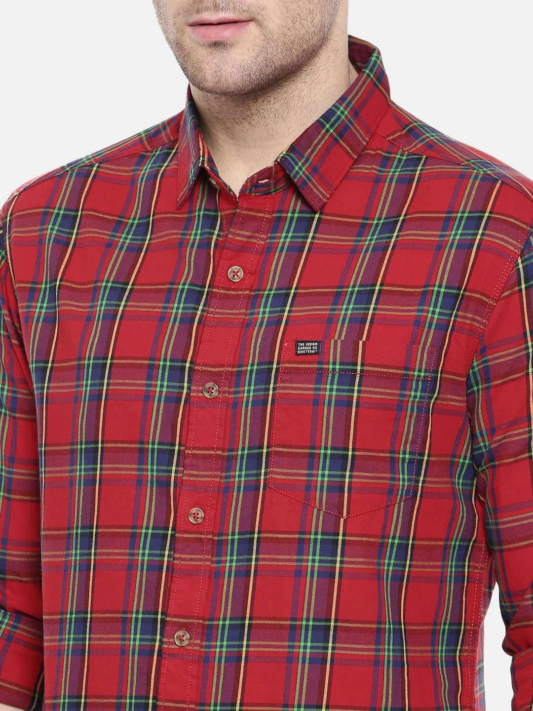 Shop Men Casual Checked Shirt Online.