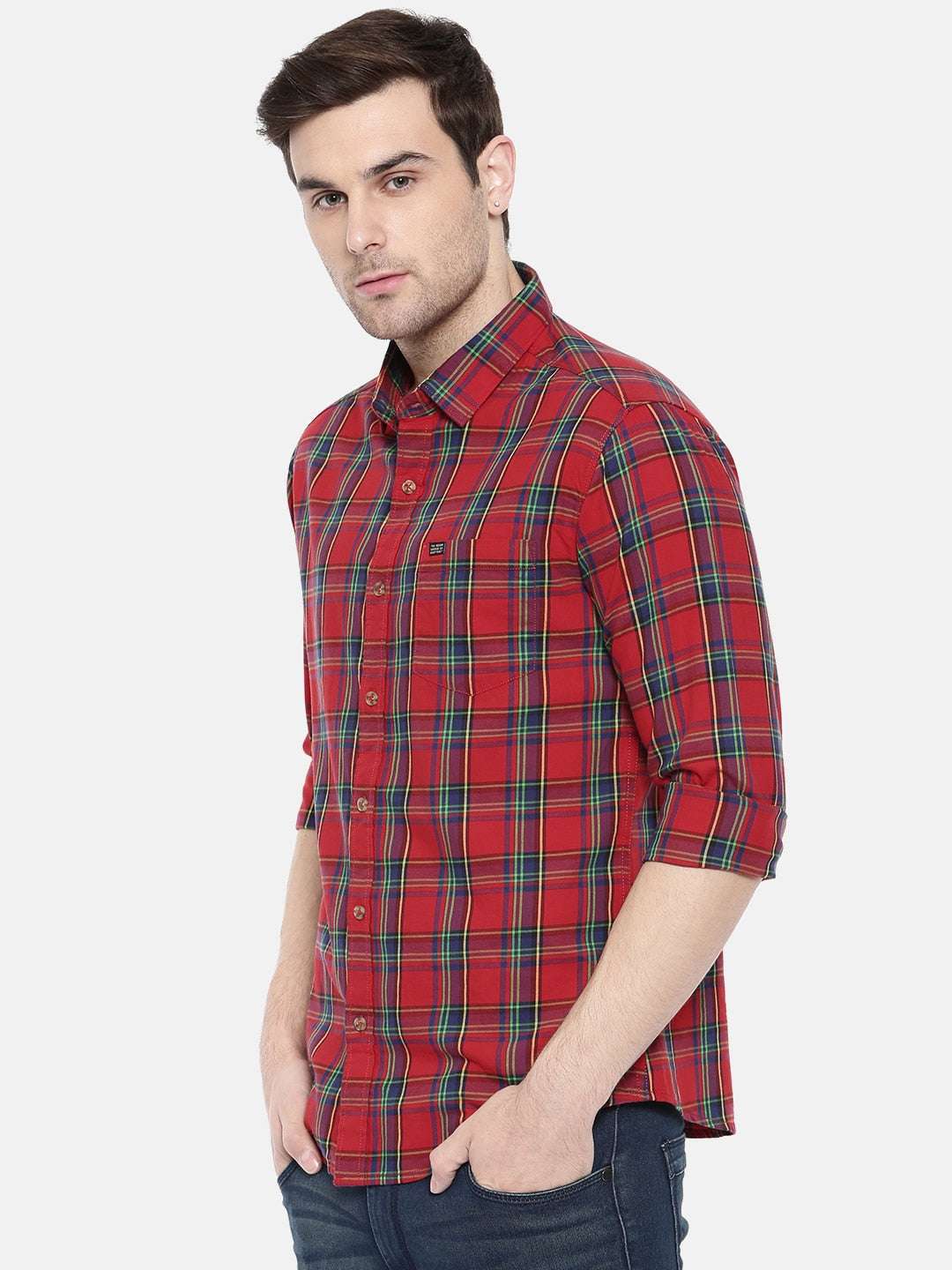 Shop Men Casual Checked Shirt Online.