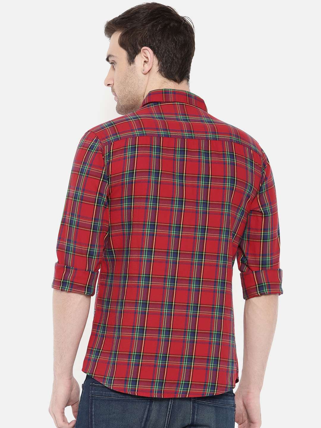 Shop Men Casual Checked Shirt Online.