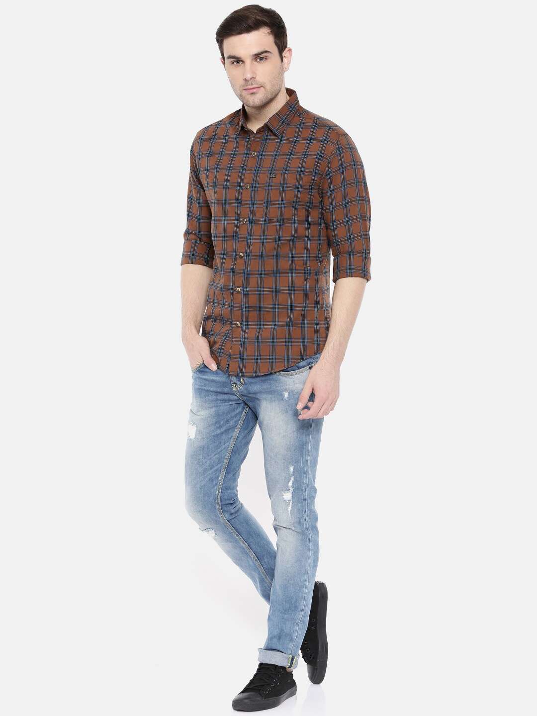 Shop Men Casual Check Shirt Online.