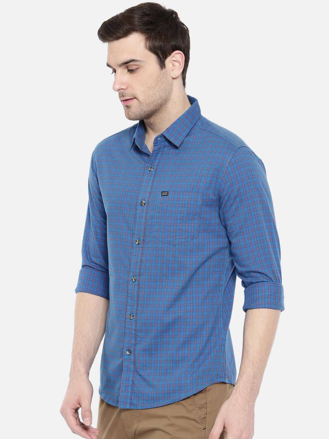 Shop Men Casual Checked Shirt Online.