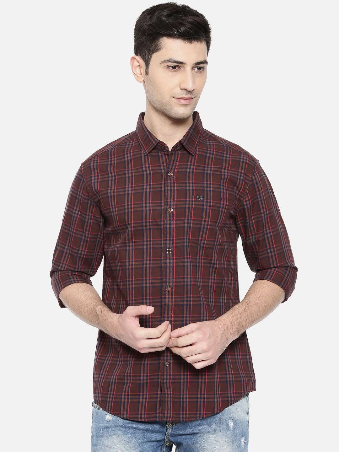 Shop Men Casual Checked Shirt Online.