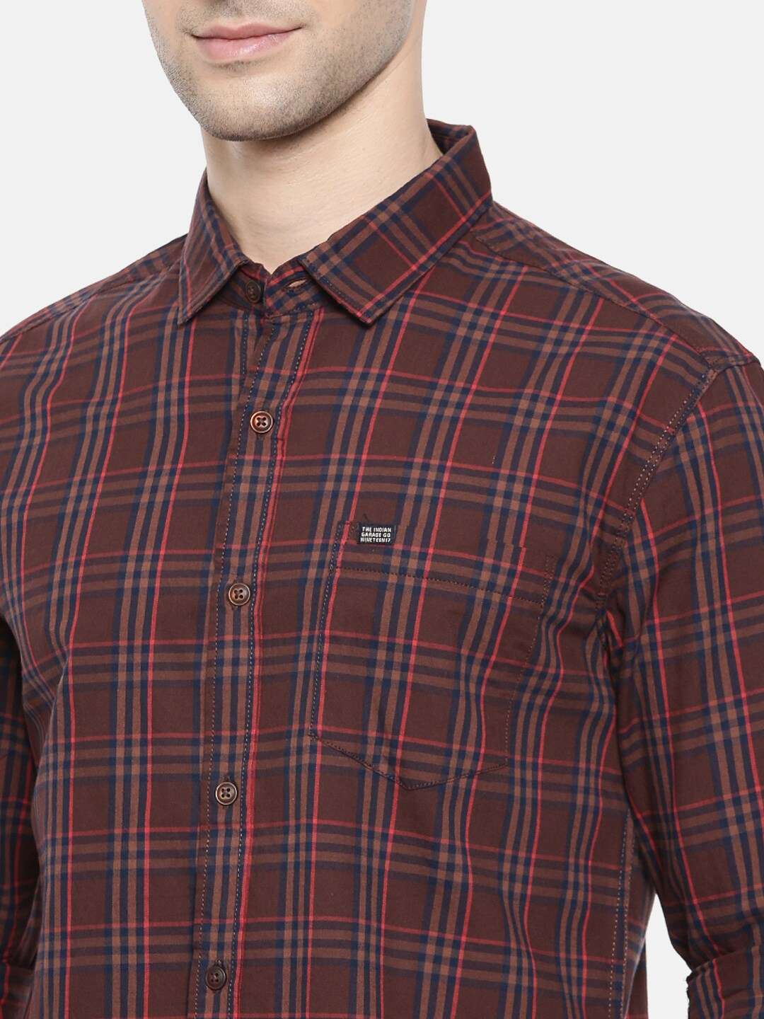 Shop Men Casual Checked Shirt Online.