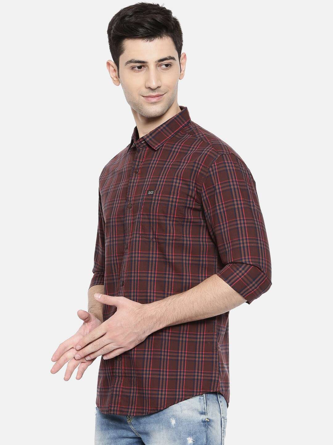 Shop Men Casual Checked Shirt Online.