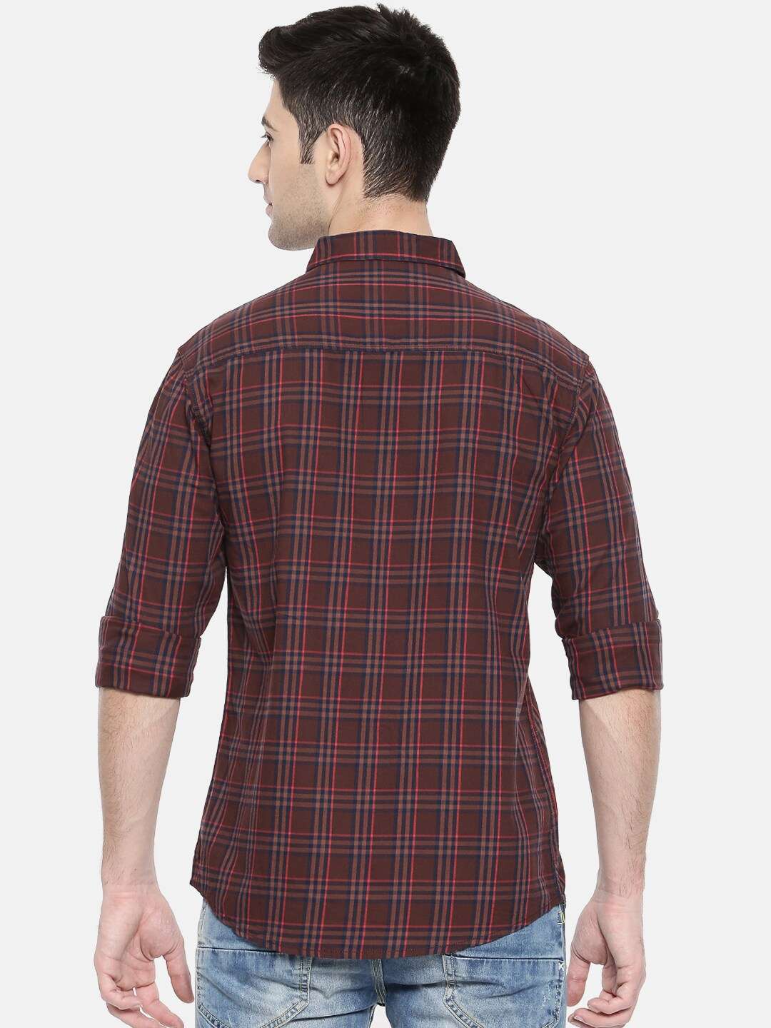 Shop Men Casual Checked Shirt Online.