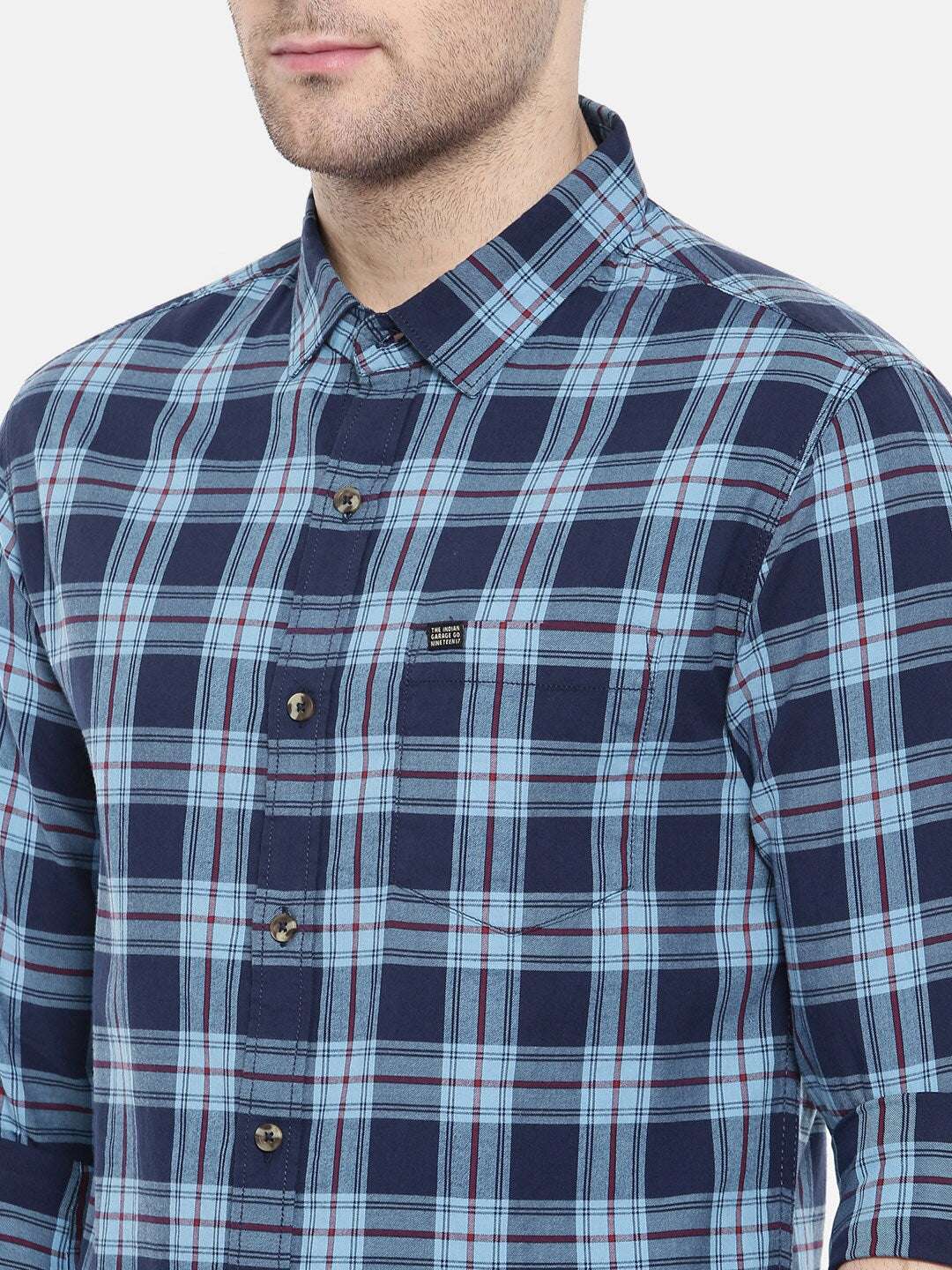 Shop Men Casual Checked Shirt Online.