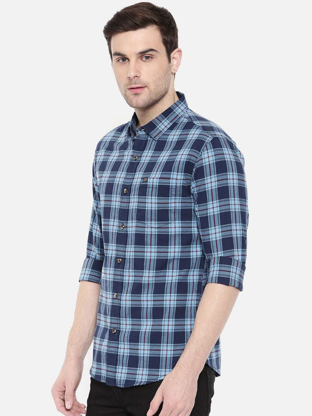 Shop Men Casual Checked Shirt Online.