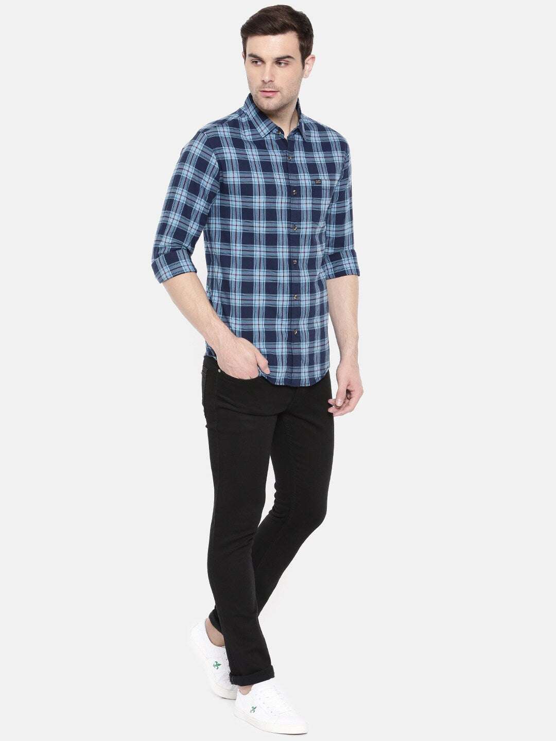 Shop Men Casual Checked Shirt Online.